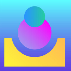 Abstract Minimalist Graphic Gradient Colored Nostalgic Poster Print Template