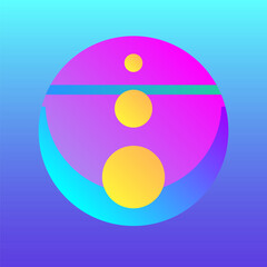 Abstract Minimalist Graphic Gradient Colored Nostalgic Poster Print Template