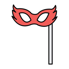 Eye Mask Icon in Colored Outline Style