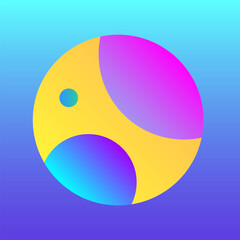 Abstract Minimalist Graphic Gradient Colored Nostalgic Poster Print Template