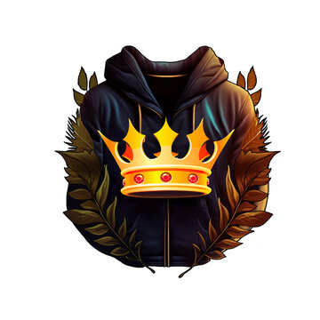 Hoodie design with royal crown