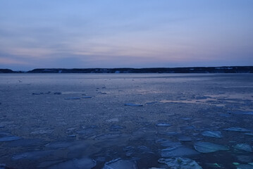 Sunset cruising on sea of Okhotsk