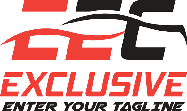 Car Icon  Logo ।। EEC Text logo concept