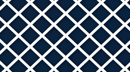 Background of minimalist lattice work, geometric abstraction, white on navy blue