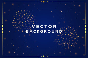 Fireworks and celebration Blue background, winner, victory poster, banner