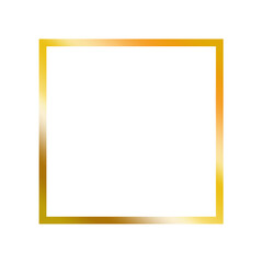 Golden shiny frame in PNG format design template