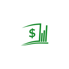 money cash in dollar currency symbol logo design 