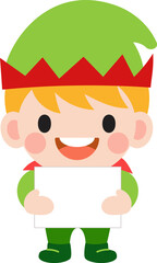 Fototapeta premium Elf clipart, Merry Christmas and happy new year