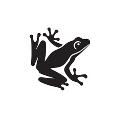 illustration of wild frog, vector of amphibians in nature, amphibian logos for commercial brands