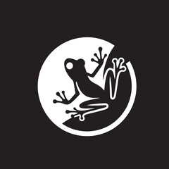 illustration of wild frog, vector of amphibians in nature, amphibian logos for commercial brands