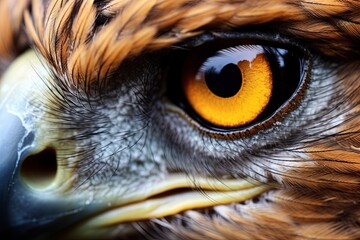 Bald Eagle eye closeup. Ai generative