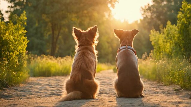 summer sunrise pet lovely happy dog ​​outdoors
