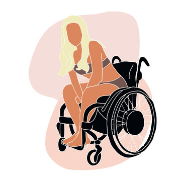 illustration of a girl in a wheelchair
