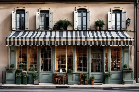 vintage wooden shop facades from europe , small village storefront vitrine