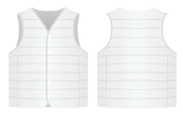 White winter vest. vector illustration