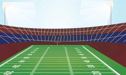 American football field. vector illustration 