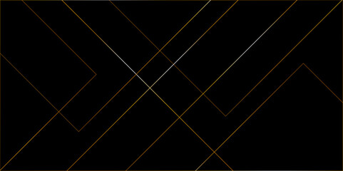 Abstract black background with modern golden geometric stripes, business cover concept line abstract background, white diagonal line architecture geometry tech abstract background with lines.