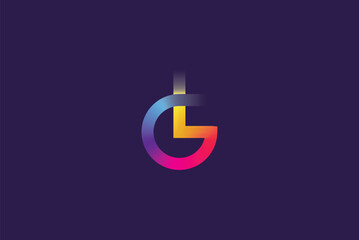 L G logo design illustration vector template
