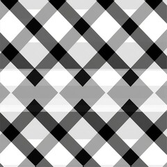 White and black plaid pattern background texture AI generated