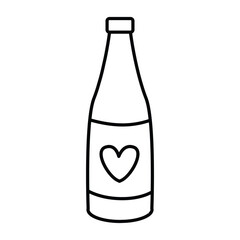 Champagne Icon in Line Style