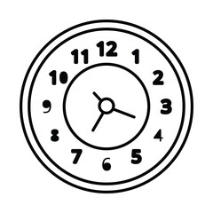 Clock Icon in Line Style