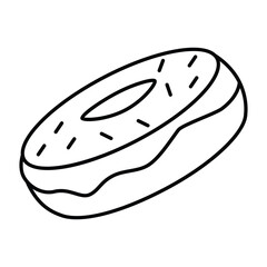 Doughnut Icon in Line Style
