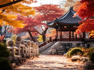Autumn South Korean Temple