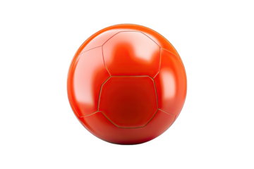 Real Orange Shiny Ball On Transparent Background