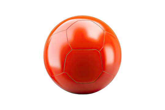 Real Orange Shiny Ball On Transparent Background
