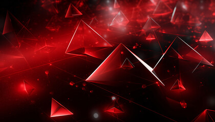 Red dynamics An abstract background with red triangles