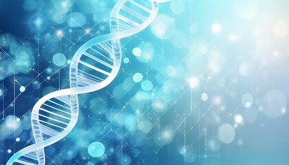 DNA illustration with a modern blue theme