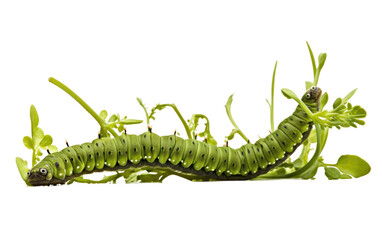 A Vivid Caterpillar on transparent background, PNG Format