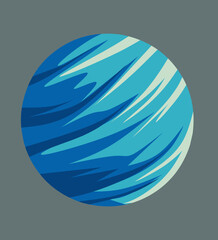 Illustration of Abstract Blue Planet