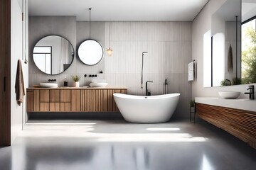 modern bathroom interior, luxury bathroom in hotal 