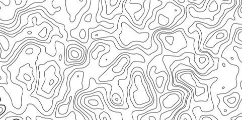 Topographic map background geographic line map with elevation assignments. Modern design with White background with topographic wavy pattern design.paper texture Imitation of a geographical map shades