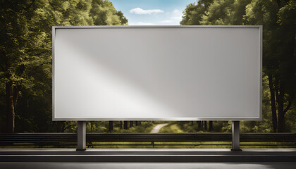 blank white Mockup template for billboard outdoor advertising posters