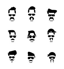 Vector international men's mustache vector illustration design