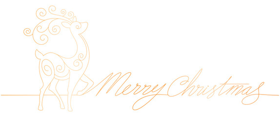 merry christmas lettering with gold line vector eps