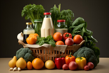 Fresh groceries and dairy products 
