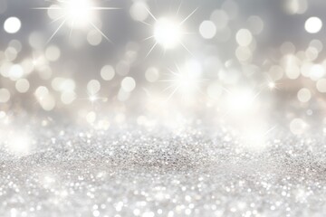 Shining Silver Holiday Background. Glittering Effect for Luxury Christmas and Party Design.