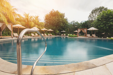 Luxury swimming outdoor pool