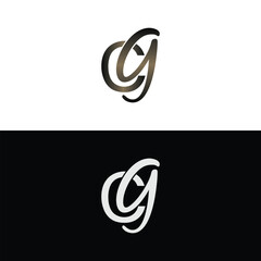 Letter CG luxury modern monogram logo vector design, logo initial vector mark element graphic illustration design template