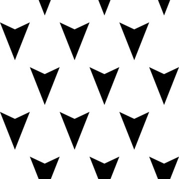 Seamless pattern design with arrow shapes. Polygons background. Image with repeated geometrical figures. Ethnic mosaic wallpaper. Scales motif. Tiles illustration. Digital paper for print. Vector art.