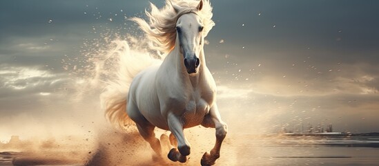 The beauty of nature is heightened by the presence of graceful and clever animals such as the beautiful horse
