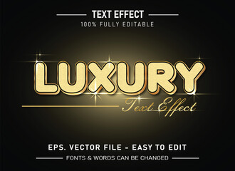 Luxury editable text effect gold style color