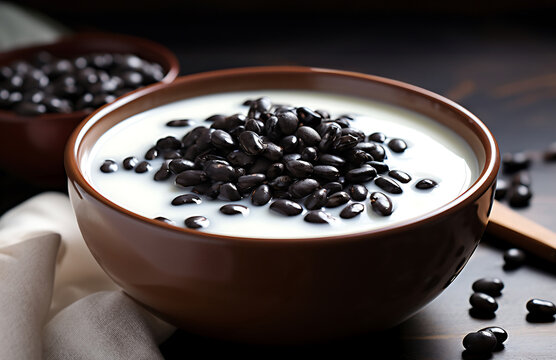 Black bean in coconut milk, Thai dessert