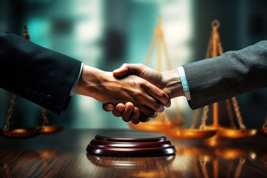 Homme d'affaires serrant la main d'un client