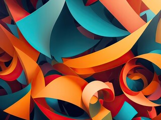Abstract sinuous pattern (background)