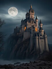 Count Dracula's castle on the hill