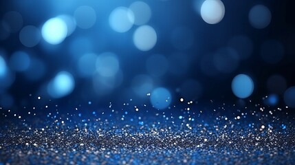 Blue Glitter Particles Royal Awards Graphics Background - obrazy, fototapety, plakaty